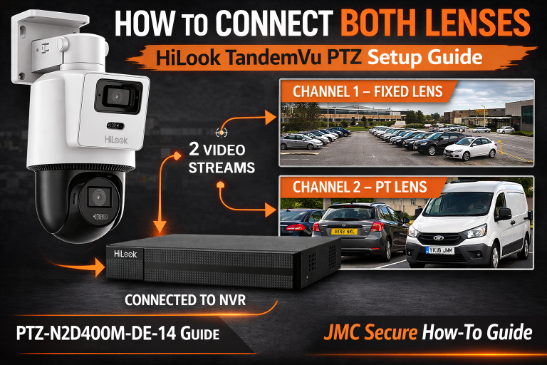 HiLook PTZ-N2D400M-DE-14 TandemVu 4MP Pan/Tilt IP Camera with Smart Hybrid Night Vision and Two-Way Audio