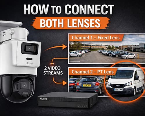 HiLook PTZ-N2D400M-DE-14 TandemVu 4MP Pan/Tilt IP Camera with Smart Hybrid Night Vision and Two-Way Audio