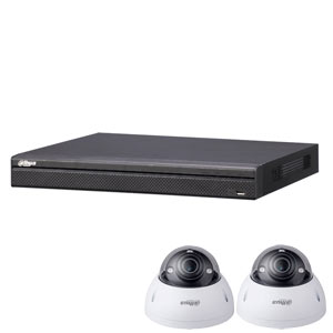 Dahua 4k Ultra HD 8Ch IP CCTV System with 2 Motorised Zoom Dome Cameras