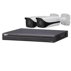 Dahua 4k Ultra HD 8Ch IP CCTV System with 2 Motorised Zoom Bullet Cameras