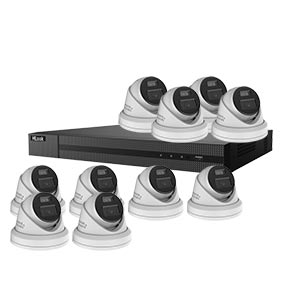 CORE+ 10 Camera 12MP Dual Light PoE Kit with HiLook by Hikvision Pro Series 16ch NVR (2 Way Audio)