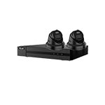 CORE+ 2 Camera 12MP Dual Light PoE Kit with HiLook by Hikvision Pro Series 4ch NVR (2 Way Audio) in Black
