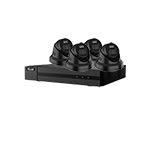 CORE+ 4 Camera 12MP Dual Light PoE Kit with HiLook by Hikvision Pro Series 4ch NVR (2 Way Audio) in Black