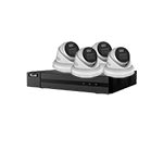 CORE+ 4 Camera 12MP Dual Light PoE Kit with HiLook by Hikvision Pro Series 4ch NVR (2 Way Audio)