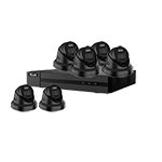 CORE+ 6 Camera 12MP Dual Light PoE Kit with HiLook by Hikvision Pro Series 8ch NVR (2 Way Audio) in Black