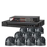 CMAX CMHLIP1032-8MP 10 Camera 8MP Fixed Lens IP CCTV Kit with HiLook 16ch NVR and PoE Switch in Grey