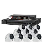 CMAX CMHLIP1032-8MP 10 Camera 8MP Fixed Lens IP CCTV Kit with HiLook 16ch NVR and PoE Switch