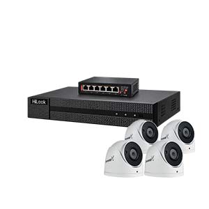 CMAX CMHLIP412-8MP 4 Camera 8MP Fixed Lens IP CCTV Kit with HiLook 4ch NVR and PoE Switch