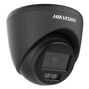 Hikvision DS-2CE72KF0T-LFS 2.8mm 5MP 3K Smart Hybrid ColorVu Turret Camera with Built in Mic (AoC) in Black
