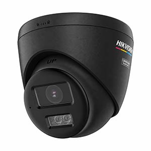 Hikvision DS-2CE72UF3T-LSYE-B 4K ColorVu Smart Hybrid Light Turret Camera with Built in Mic (Aoc & PoC) in Black