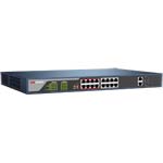 DS-3E0318P-E Hikvision 16 Ports 100Mbps Unmanaged PoE Switch with 2 x Gig Uplink