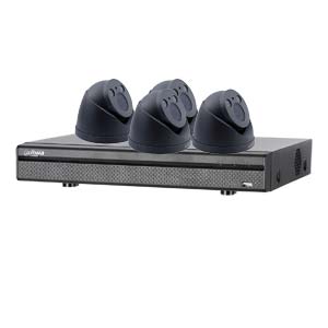 Dahua 4MP 120dB WDR 4 Channel Kit with 4 x HD CVI 60M IR Motorised Zoom Cameras (Grey)