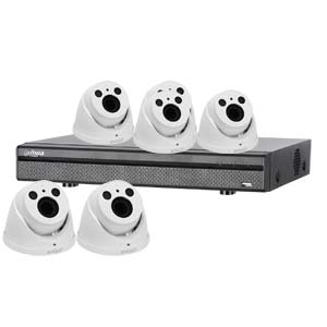 Dahua 4.0MP 120dB WDR 8 Ch System with 6 x HD CVI 60M IR Motorised Zoom Cameras (White)