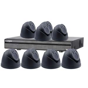 Dahua 4MP 120dB WDR 8 Channel System with 8 x HD CVI 60M IR Motorised Zoom Cameras (Grey)