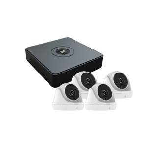 1080P Lite HiWatch by Hikvision 4Ch Kit with 4 x Mini Turret Cameras