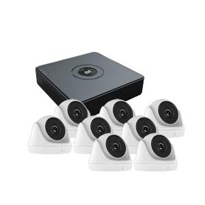 1080P Lite HiWatch by Hikvision 8Ch Kit with 8 x Mini Turret Cameras