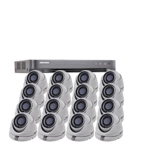 1080P Ultra Low Light Hikvision 16Ch Kit with 16 x Wide Angle HD TVI 20M IR Dome Cameras