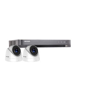 8MP Ultra Low Light Hikvision 4Ch Kit with 2x Wide Angle HD TVI 60M IR Turret Cameras