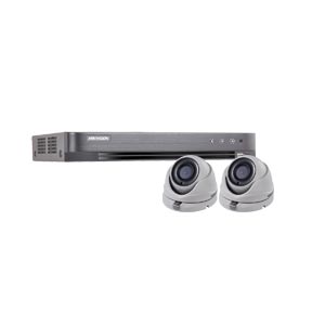1080P Ultra Low Light Hikvision 4Ch Kit with 2 x Wide Angle HD TVI 20M IR Dome Cameras