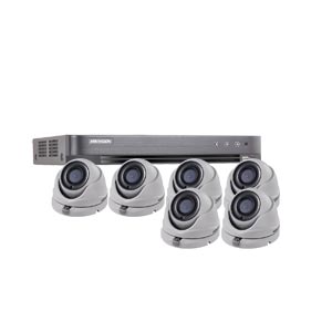 1080P Ultra Low Light Hikvision 8Ch Kit with 6 x Wide Angle HD TVI 20M IR Dome Cameras