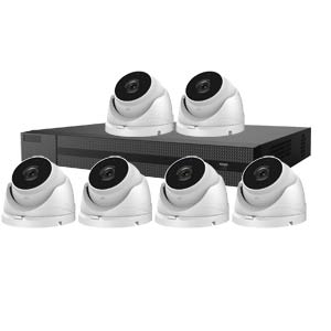 1080P HiWatch by Hikvision 8Ch Kit with 6x Motorised Zoom Turret Cameras