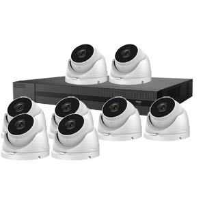 1080P HiWatch by Hikvision 8Ch Kit with 8x Motorised Zoom Turret Cameras