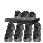 HiLook by Hikvision 16Ch IP CCTV Kit with 16x 8MP 4K Smart Hybrid (IR & ColorVu) IP Turret Camera with 2 Way Audio & PoE in Grey