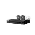 HiLook by Hikvision 4Ch IP CCTV Kit with 2x 8MP 4K Smart Hybrid (IR & ColorVu) IP Bullet Camera with 2 Way Audio & PoE