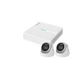 2MP 24/7 Full Color Lite HiLook by Hikvision 4ch IP CCTV Kit with 2x 1080P ColorVu Lite Turret Network Cameras (White Light)
