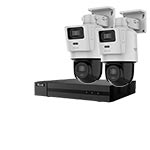 HiLook by Hikvision 4Ch IP CCTV Kit with 2x Smart Hybrid 4MP TandemVu IP Pan & Tilt Camera with 2 Way Audio