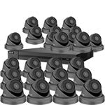5.0MP HiLook by Hikvision 32 Channel IP CCTV System with 24 Metal InfraRed (IR) Turret Cameras with Built in Mic in Grey