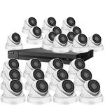 5.0MP HiLook by Hikvision 32 Channel IP CCTV System with 24 Metal InfraRed (IR) Turret Cameras with Built in Mic