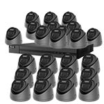 HiLook by Hikvision 8MP 24x Smart Hybrid Turret Camera IP CCTV Kit with Two Way Audio in Grey, 32ch NVR