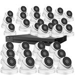 5.0MP HiLook by Hikvision 32 Channel IP CCTV System with 32 Metal InfraRed (IR) Turret Cameras with Built in Mic