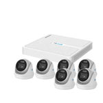 2MP 24/7 Full Color Lite HiLook by Hikvision 8ch IP CCTV Kit with 6x 1080P ColorVu Lite Turret Network Cameras (White Light)