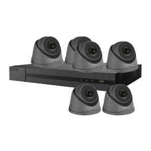 4.0MP HiLook by Hikvision 8 Channel IP CCTV System with 6 Turret Cameras in Grey