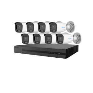 2MP 24/7 Full Color Lite HiLook by Hikvision 8ch IP CCTV Kit with 8x 1080P ColorVu Lite Bullet Network Cameras (White Light)