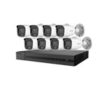 2MP 24/7 Full Color Lite HiLook by Hikvision 8ch IP CCTV Kit with 8x 1080P ColorVu Lite Bullet Network Cameras (White Light)