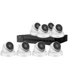 5.0MP HiLook by Hikvision 8 Channel IP CCTV System with 8 Metal InfraRed (IR) Turret Cameras with Built in Mic