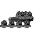 HiLook by Hikvision 8Ch IP CCTV Kit with 8x 8MP 4K UHD IP Metal Turret Camera with 30m InfraRed (IR), Built in Mic & PoE in Grey