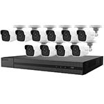 HiLook by Hikvision 16Ch HD-TVI Kit with 10x 8MP EXIR White Bullet Camera with 30m IR Nightvision