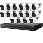HiLook by Hikvision 16Ch HD-TVI Kit with 16x 8MP EXIR White Bullet Camera with 30m IR Nightvision