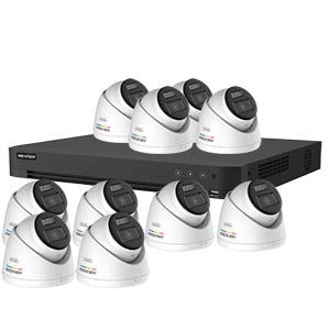 Hikvision 5MP 10-Camera Smart Hybrid ColorVu PoC & AoC CCTV Kit (2.8mm Lens)