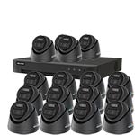 Hikvision 4K 16-Camera Smart Hybrid ColorVu PoC & AoC CCTV Kit in Black (2.8mm Lens)
