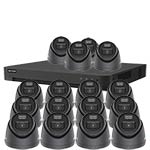 Hikvision 4K 16-Camera Smart Hybrid ColorVu PoC & AoC CCTV Kit in Grey (2.8mm Lens)