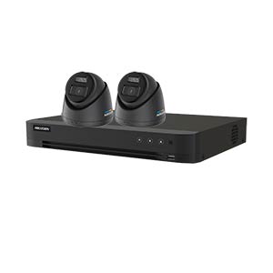 Hikvision 4K 2-Camera Smart Hybrid ColorVu PoC & AoC CCTV Kit in Black (2.8mm Lens)