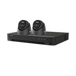 Hikvision 4K 2-Camera Smart Hybrid ColorVu PoC & AoC CCTV Kit in Black (2.8mm Lens)