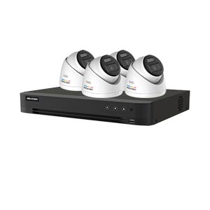 Hikvision 5MP 4-Camera Smart Hybrid ColorVu PoC & AoC CCTV Kit (2.8mm Lens)