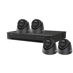 Hikvision 4K 4-Camera Smart Hybrid ColorVu PoC & AoC CCTV Kit in Black (2.8mm Lens)