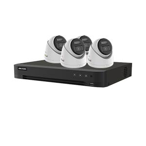Hikvision 4K 4-Camera Smart Hybrid ColorVu PoC & AoC CCTV Kit (2.8mm Lens)